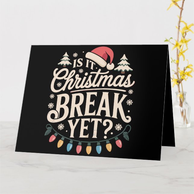 Carte Noël drôle Est-ce déjà les vacances de Noël profes (Fleur jaune)
