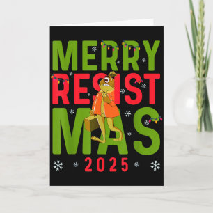Carte Noël drôle Joyeux Resistmas 2025 Portland Grenouil