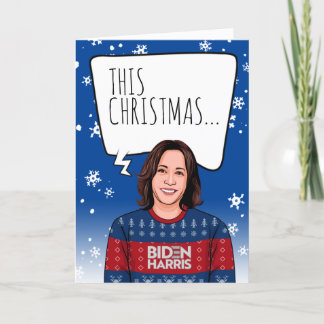 Carte Noël drôle Kamala : Ce Noël est l'Histoire