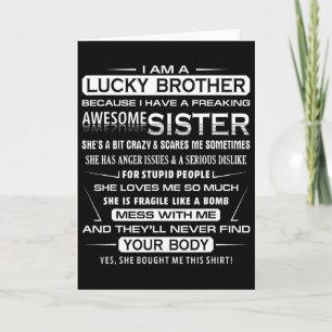 Carte Noël Drôle Pour Frère De Soeur Je Suis Un Luc