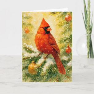 Carte Noël du cardinal rouge