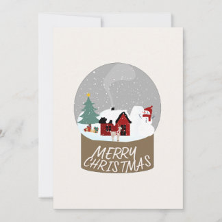 Carte Noël du Globe des neiges