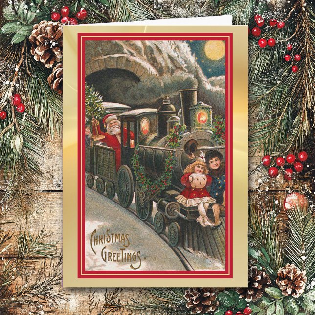 Carte Noël du Noël du train du Père Noël (Créateur téléchargé)