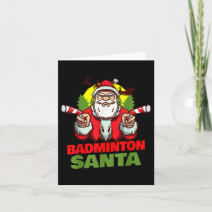 Carte Noël du Père Noël de Badminton - Badminto