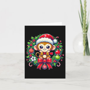 Carte Noël du singe Noël Noël Noël
