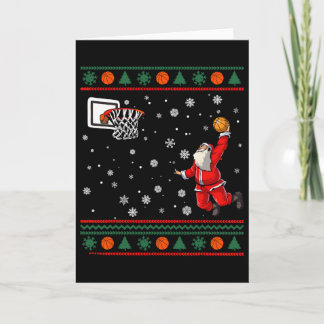 Carte Noël Dunking Santa Sketll Noël Hommes Garçons Enfa