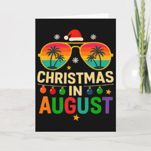 Carte Noël en août Vacances d'été Noël