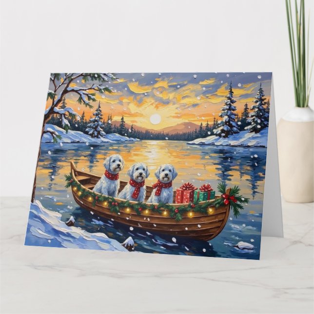Carte Noël en bateau maltais (Devant)