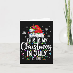 Carte Noël En Juillet Chemise Santa Hat Summer Beach Vac