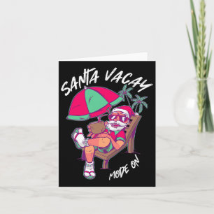 Carte Noël En Juillet Été Noël Vacances - Père Noël Vac