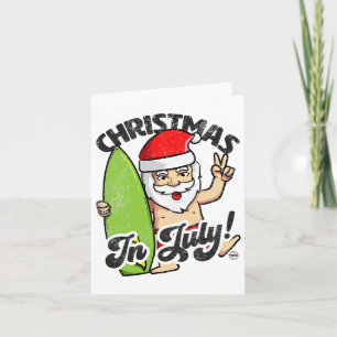 Carte Noël En Juillet Funny Père Noël Été Graphique