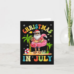 Carte Noël En Juillet Funny Père Noël Summer Beach Vacat