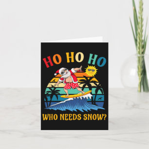 Carte Noël En Juillet Funny Père Noël Surf Summer Beach