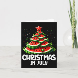 Carte Noël En Juillet Pastèque Xmas Arbre Hommes Femmes