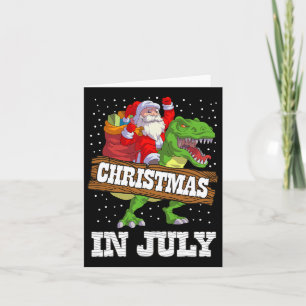 Carte Noël En Juillet Père Noël Enfants Garçons Dinosaur