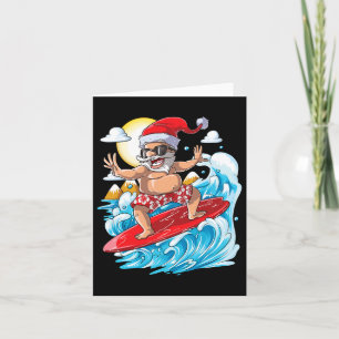 Carte Noël En Juillet Père Noël Hawaiian Surfing Summer