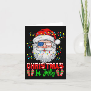 Carte Noël En Juillet Père Noël Patriotique Festive Noël