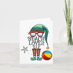 Carte Noël En Juillet Plage Lover Elf Correspondance Fam