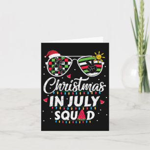 Carte Noël En Juillet Squad Drôle Été Noël Hommes Femmes