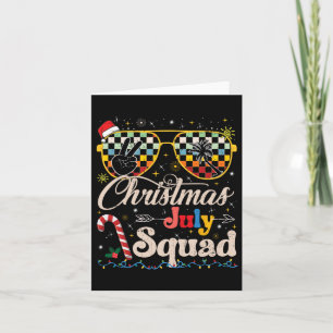 Carte Noël En Juillet Squad Sungles Summer Beach Drôle