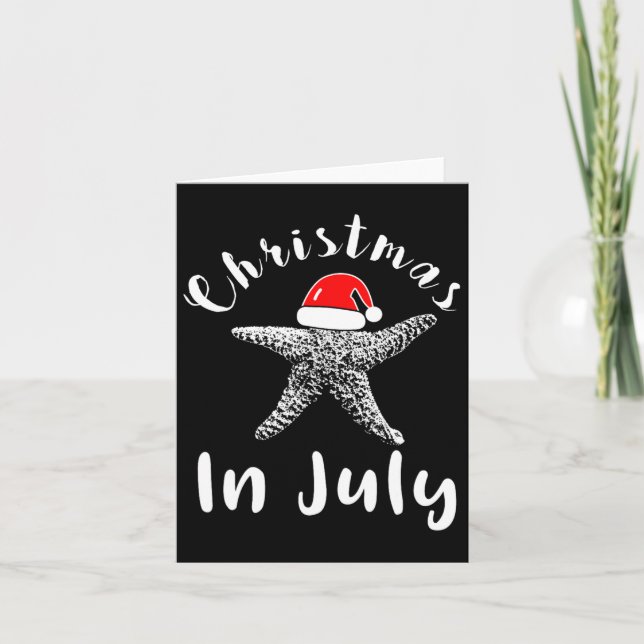 Carte Noël En Juillet Starfish Santa Hat Tee (Devant)