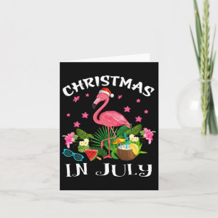 Carte Noël En Juillet Tee Flamant rose Rose Amour