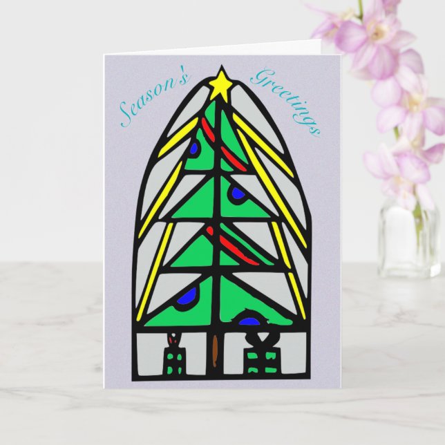 Carte Noël en verre tendu (Orchidée)