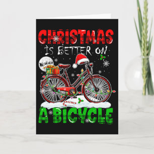 Carte Noël Est Mieux À Vélo Père Noël Cyclist Col