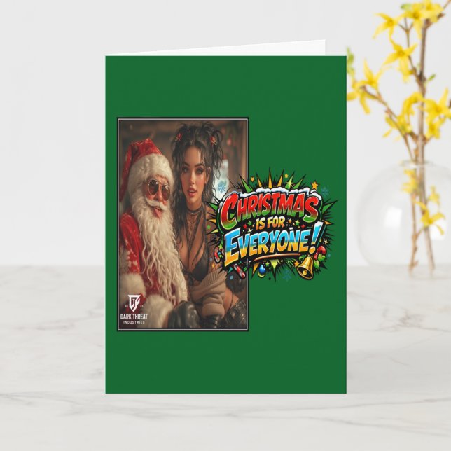 Carte Noël est pour tout le monde ! (Fleur jaune)