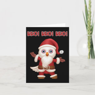 Carte Noël festif de père Noël Owl