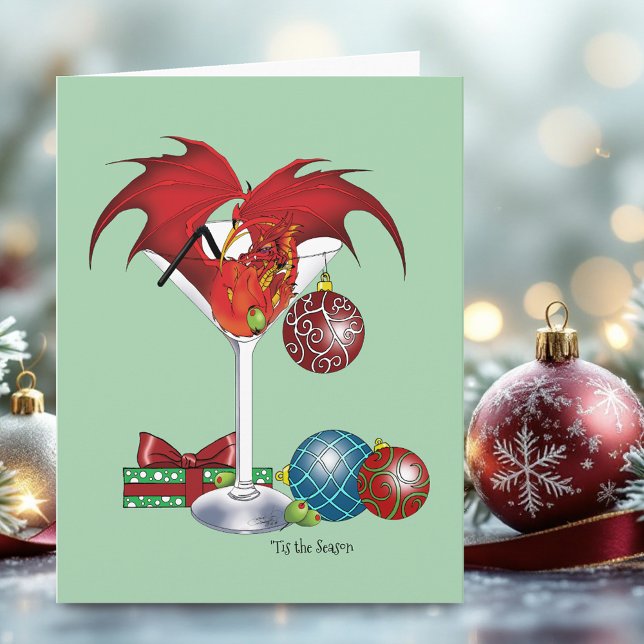 Carte Noël Fête Joie Dragon (Créateur téléchargé)