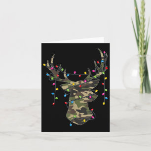 Carte Noël Fêtes Camo Chasse Rennes de rennes Noël