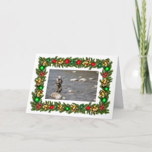 Carte Noël "Fishmas" de pêche à la mouche sur mesure