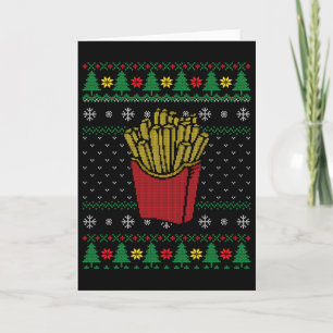 Carte Noël Français Fries Ugly Sweat