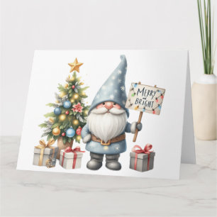 Carte Noël Gnome mignonne