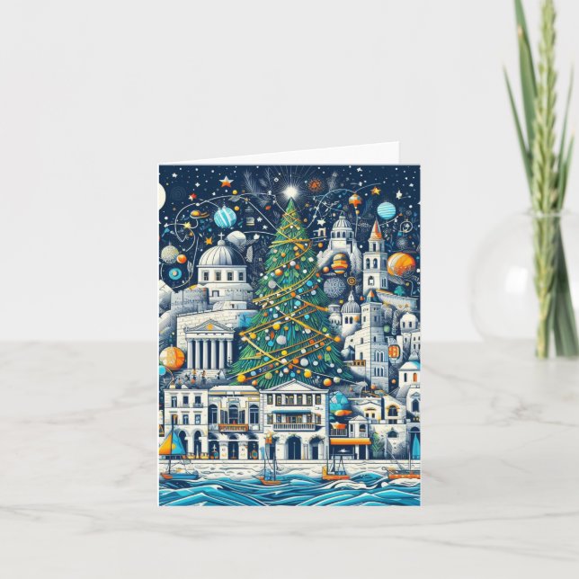 Carte Noël grec (Devant)