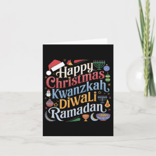 Carte Noël Hanoukka Kwanzaa Diwali Ramadan