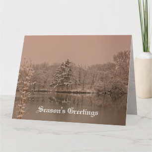Carte Noël hivernal personnalisé vintage saisonnier