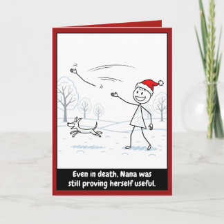 Carte Noël humour noir