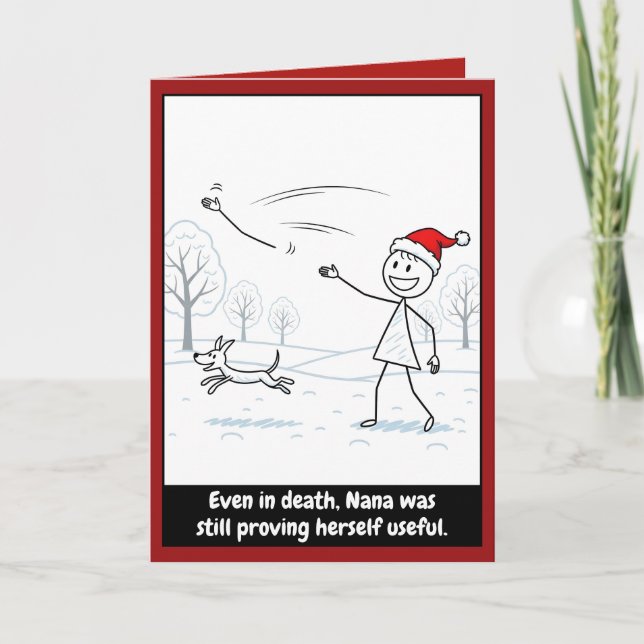Carte Noël humour noir (Devant)