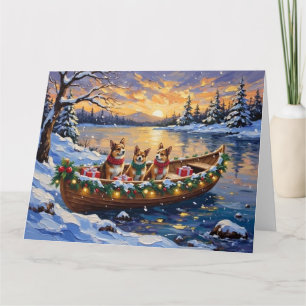 Carte Noël Japonais Chin Bateau Vacances