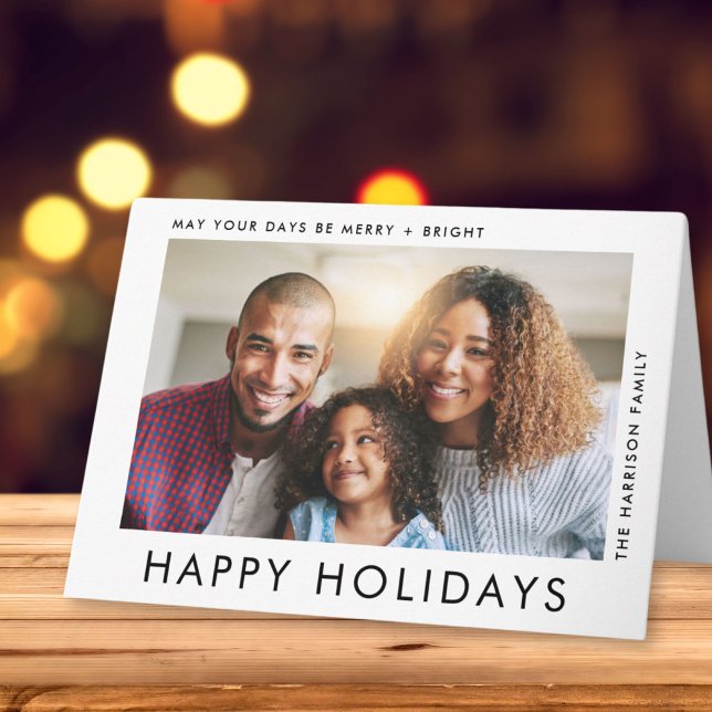 Carte Noël Joyeux vacances photo (Capture the joy, love & laughter shared with your family and friends in a card that's uniquely yours)