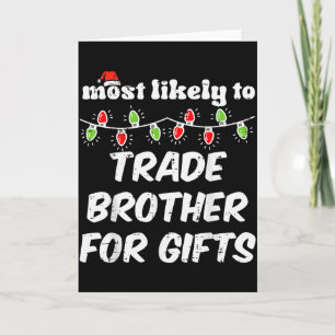 Carte Noël le plus susceptible d'échanger frère Xmas cor