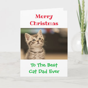 Carte Noël Meilleur Chat Papa Jamais Photo