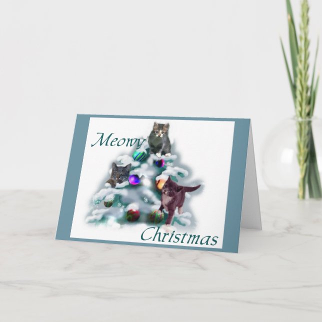 Carte Noël Meowy (Devant)
