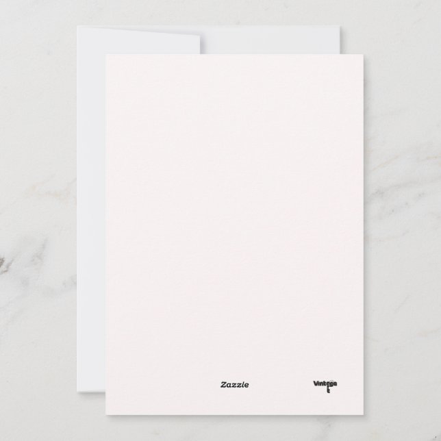 Carte Noël Merry Christmas Vintage Luxe (Dos)