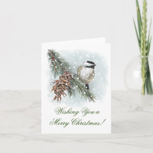 Carte Noël Mésange Hivernale
