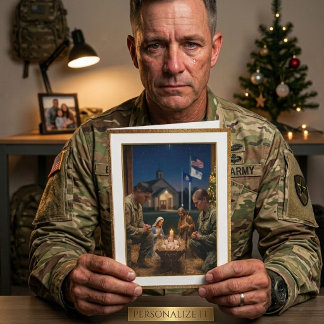 Carte Noël Militaire Chrétien Patriotique