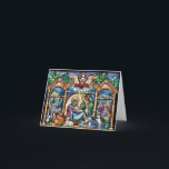 Carte Noël Nativité Noël Joyeux Noël<br><div class="desc">Christian Nativité Scène Reverse côté : Joyeux Noël et Bonne Année</div>
