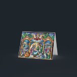 Carte Noël Nativité Noël Joyeux Noël<br><div class="desc">Christian Nativité Scène Reverse côté : Joyeux Noël et Bonne Année</div>